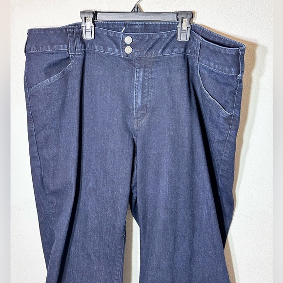 Lane Bryant Trouser Jeans Womens Size 22 Petite Denim Blue Tighter Tummy - Picture 1 of 8